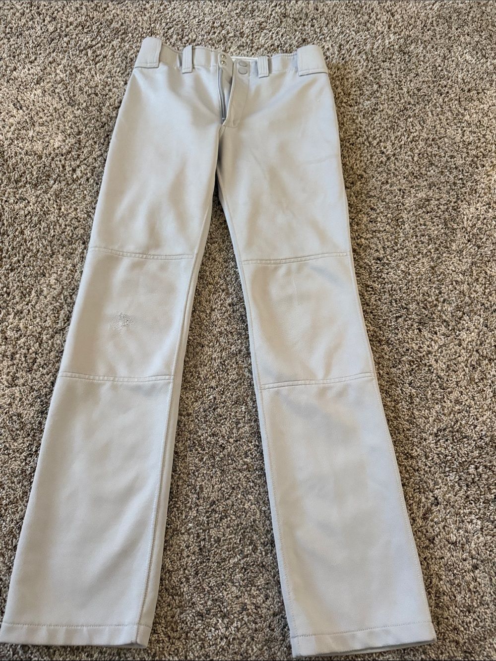Mizuno Kids Full length Baseball Pants in Light Gray
